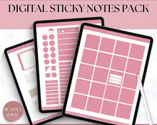 Load image into Gallery viewer, Everyday Digital Stickers Pack Bundle | 300+ Digital Sticky Notes, Post It Notes, Digital Planner Widgets | iPad Precropped GoodNotes PNGs | Bundle 2
