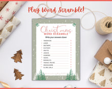 Load image into Gallery viewer, Christmas Word Scramble Game | Holiday Xmas Party Game Printables for the Family | Green

