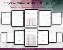 Load image into Gallery viewer, Digital Tarot Journal Workbook for GoodNotes | Tarot Planner, Daily Card Reading, Tarot Spreads, Tarot Deck Notebook | Witch Theme
