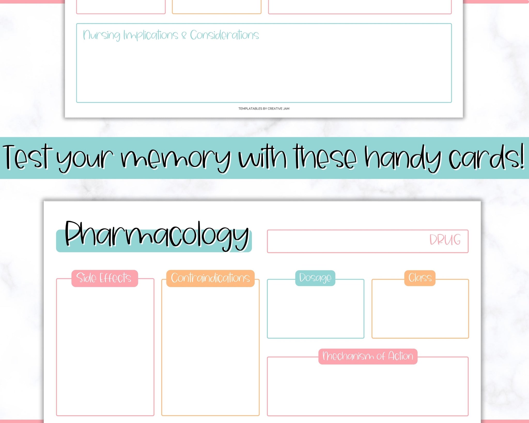 Pharmacology Drug Card Template for Nursing School Nurse Flashcards Pharmacology Drug Card Template for Nursing School Nurse Flashcards