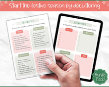 Load image into Gallery viewer, Christmas Cleaning Planner Printable | Cleaning Checklist &amp; House Chores Schedule for Xmas
