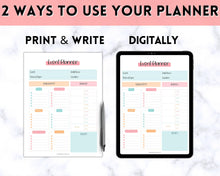 Load image into Gallery viewer, Event Planner Template, Printable Party Planner, Birthday, Wedding, Bridal, Budget, Invites, Event Plan Set, Party Organizer | Pastel Rainbow
