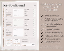 Load image into Gallery viewer, Boho Meal Planner BUNDLE | Weekly Food Diary, Meal Tracker Printable &amp; Daily Food Journal | Lux
