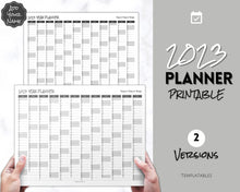 Load image into Gallery viewer, 2023 Wall Calendar Printable | Large 12 Month Personalized Calendar, Annual Year at a glance |  Graffiti
