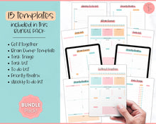 Load image into Gallery viewer, EDITABLE Brain Dump Template BUNDLE | To Do List Printable, ADHD Work Productivity Planner | Colorful Sky
