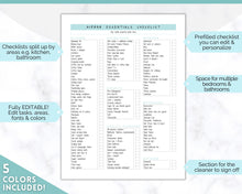 Load image into Gallery viewer, Airbnb Essentials Checklist | EDITABLE Airbnb Inventory List for Airbnb Hosts | Teal
