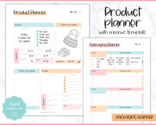 Load image into Gallery viewer, Product Planner Template Printable | Digital Small Business Product Planner | Colorful Sky
