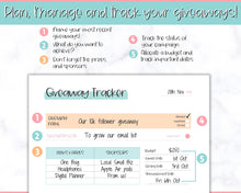 Load image into Gallery viewer, Social Media Giveaway Printable Template | Small Business Flyer | Influencer Marketing Content | Colorful Sky
