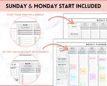 Load image into Gallery viewer, EDITABLE Weekly Planner Printable | Hourly Weekly Schedule, Undated 2023 Organizer &amp; To Do List
