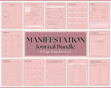 Load image into Gallery viewer, Manifestation &amp; Affirmation Journal | Law of Attraction, Vision Board &amp; Mindfulness Printables | Pink
