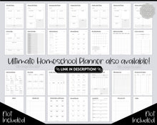 Load image into Gallery viewer, Unit Study Homeschool Planner | Printable Academic Lesson Planner | Mono
