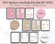 Load image into Gallery viewer, Everyday Digital Stickers Pack Bundle | 300+ Digital Sticky Notes, Post It Notes, Digital Planner Widgets | iPad Precropped GoodNotes PNGs | Bundle 2
