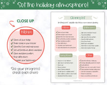 Load image into Gallery viewer, Christmas Cleaning Planner Printable | Cleaning Checklist &amp; House Chores Schedule for Xmas

