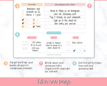 Load image into Gallery viewer, Social Media Giveaway Printable Template | Small Business Flyer | Influencer Marketing Content | Colorful Sky
