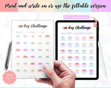 Load image into Gallery viewer, 30 day Weight Loss Tracker &amp; Monthly Challenge | Weight Loss Chart, Pounds Lost Fitness Tracker | Rainbow Swash
