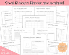 Load image into Gallery viewer, Product Planner Template Printable | Digital Small Business Product Planner | Colorful Sky
