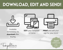 Load image into Gallery viewer, Scan to Pay Sign Shop Logo Editable Sign | QR Code Payment Sign for Small Businesses | Brit Green
