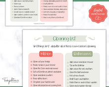 Load image into Gallery viewer, Christmas Cleaning Planner Printable | Cleaning Checklist &amp; House Chores Schedule for Xmas
