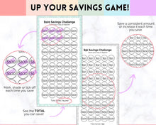 Load image into Gallery viewer, Mini Savings Challenge Printable BUNDLE | 12 Saving Trackers, Cash Envelope, A6 Saving Challenges | Leaf
