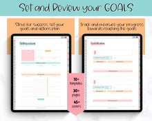 Load image into Gallery viewer, Digital GOAL Planner | GoodNotes Goals Tracker, SMART Goal Setting, Vision Board, UNDATED iPad Goal Journal | Colorful Sky
