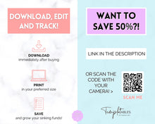Load image into Gallery viewer, Sinking Funds Tracker BUNDLE | Printable Savings, Budget &amp; Finance Trackers | Pastel Rainbow
