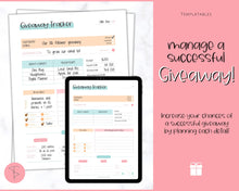 Load image into Gallery viewer, Social Media Giveaway Printable Template | Small Business Flyer | Influencer Marketing Content | Colorful Sky

