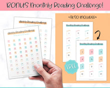 Load image into Gallery viewer, 52 Weeks Reading Book Challenge | Weekly Reading Challenge, Adult &amp; Kids Reading Log &amp; Book Tracker | Sky Colorful
