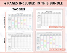 Load image into Gallery viewer, EDITABLE Weekly Planner Printable | Hourly Weekly Schedule, Undated 2023 Organizer &amp; To Do List
