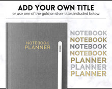 Load image into Gallery viewer, 35 Digital Planner Notebook Covers | Digital Journal Covers for GoodNotes &amp; iPad | Linen Texture Mono
