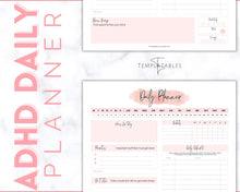 Load image into Gallery viewer, ADHD Daily Planner for Adults - Made for Neurodivergent Brains | Pink Watercolor
