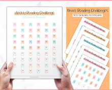 Load image into Gallery viewer, 52 Weeks Reading Book Challenge | Weekly Reading Challenge, Adult &amp; Kids Reading Log &amp; Book Tracker | Sky Colorful
