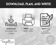 Load image into Gallery viewer, Essay Planner Printable BUNDLE for Students | Essay Writing Template for College Assignment, School, Homework &amp; Projects | Sky
