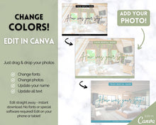 Load image into Gallery viewer, Airbnb Thank You Card for Hosts | Editable Welcome Card | Green
