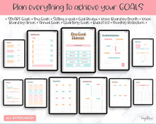 Load image into Gallery viewer, Digital GOAL Planner | GoodNotes Goals Tracker, SMART Goal Setting, Vision Board, UNDATED iPad Goal Journal | Colorful Sky
