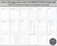 Load image into Gallery viewer, Manifestation &amp; Affirmation Journal | Law of Attraction, Vision Board &amp; Mindfulness Printables | Mono
