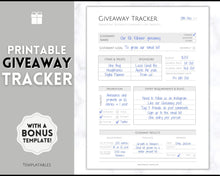 Load image into Gallery viewer, Social Media Giveaway Printable Template | Small Business Flyer | Influencer Marketing Content | Mono
