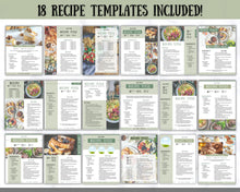 Load image into Gallery viewer, Recipe Cookbook Template | Editable Canva Digital eBook | Farmhouse Green
