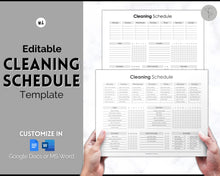 Load image into Gallery viewer, Editable Cleaning Schedule &amp; Housekeeping Checklist for House Chores | Mono Bundle
