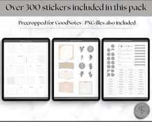 Load image into Gallery viewer, Everyday Digital Stickers Pack Bundle | 300+ Digital Sticky Notes, Post It Notes, Digital Planner Widgets | iPad Precropped GoodNotes PNGs | Bundle 1
