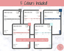 Load image into Gallery viewer, Small Business Invoice Spreadsheet Template | Automated Google Sheets Template, Customer Sales, Order Invoice
