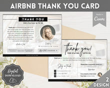 Load image into Gallery viewer, VRBO Thank You Card for Hosts | Editable Welcome Card | Mono
