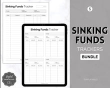 Load image into Gallery viewer, Sinking Funds Tracker BUNDLE | Printable Savings, Budget &amp; Finance Trackers | Mono
