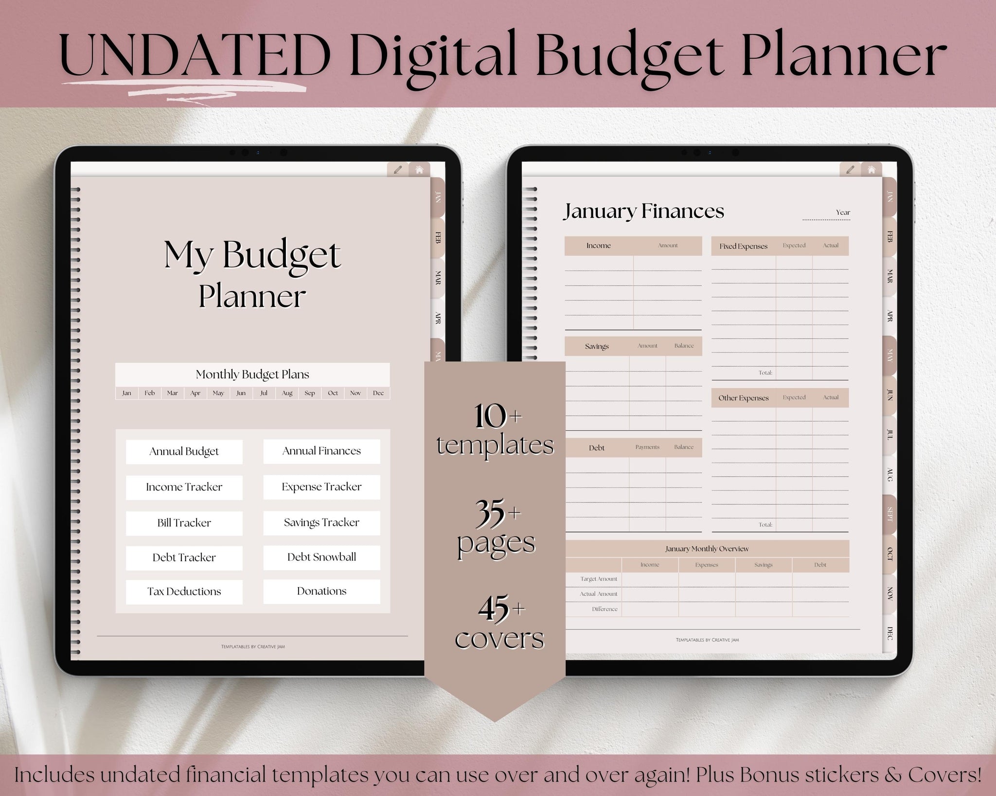 Undated Digital Budget Planner