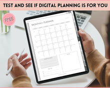 Load image into Gallery viewer, FREE - UNDATED Digital Planner | iPad GoodNotes Monthly &amp; Weekly Journal | Mono
