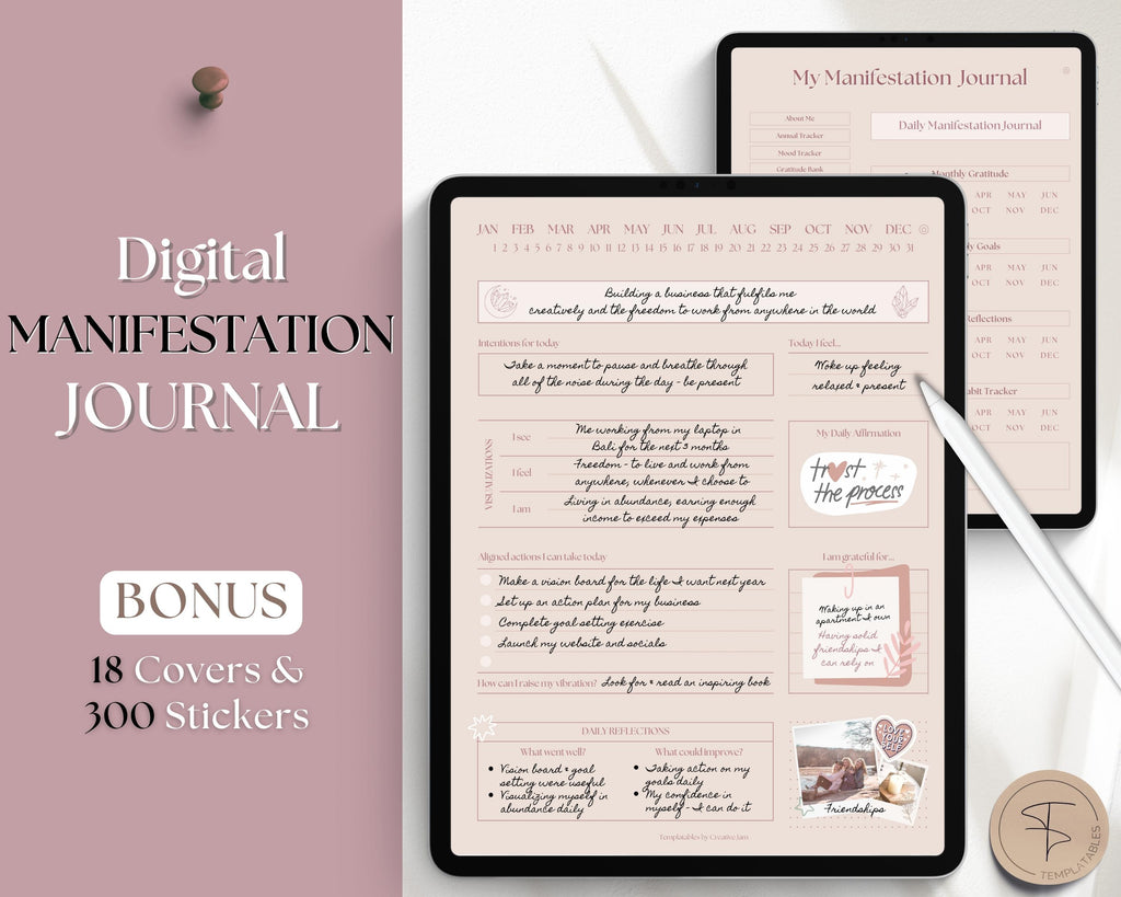 Digital Manifestation & Affirmation Journal | GoodNotes Planner
