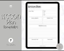 Load image into Gallery viewer, Weekly Lesson Plan Template Printable | Teacher Lesson Plan, Editable Digital Lesson Planner | Mono
