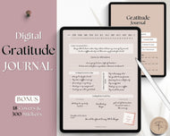 Digital Gratitude Journal for 2023 | Daily GoodNotes Mindfulness & Wellness Digital Planner | Lux