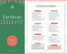 Load image into Gallery viewer, Christmas Countdown Checklist | Holiday Planner Xmas Printable Organizer
