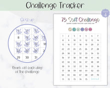 Load image into Gallery viewer, EDITABLE 75 SOFT Challenge Tracker | 75soft Printable Challenge, Fitness &amp; Health Planner | Medium
