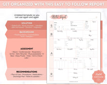 Load image into Gallery viewer, SBAR Nurse Brain Report Sheet | ICU Nurse Report, RN Nursing, New Grad, Patient Assessment, Printable Template | Pink Watercolor
